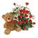 teddy bear with red roses. Tashkent
